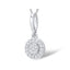 Pandantiv Aur Alb 14k Cerc cu Diamante 0.44 ct