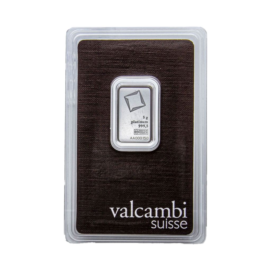 Lingou Platina 5 grame Valcambi, puritate 999.5‰
