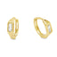 Cercei Aur 14k Veriga cu Piatra Zirconia Baguette - SORELLY