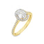 Inel Aur 9k Oval Halo