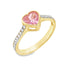 Inel Aur 9k Inima Roz Piatra Zirconia - SORELLY