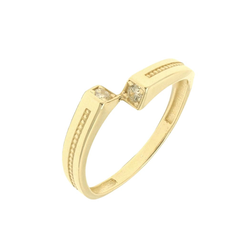 Inel Aur 14k cu Elemente Patrate
