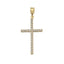 Pandantiv Aur 14k Cruce cu Pietre Zirconia 2cm