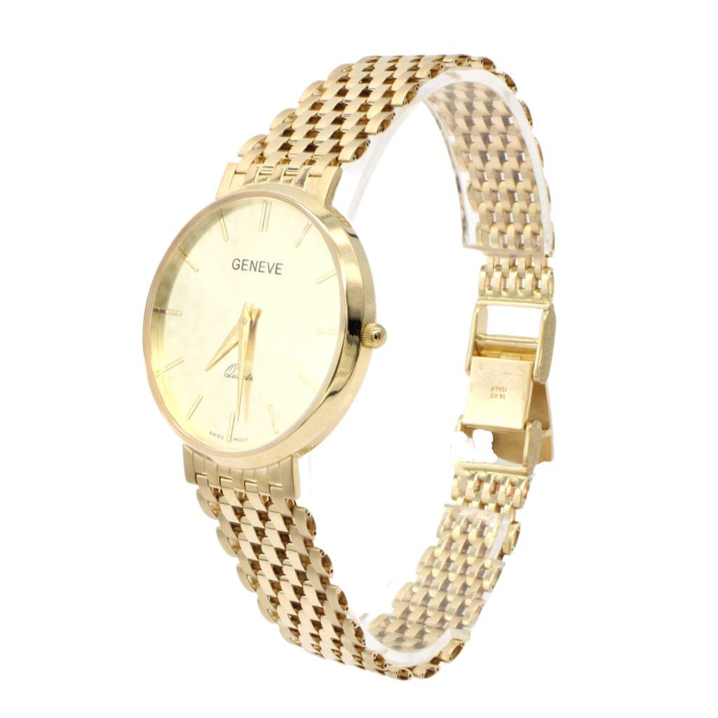 Ceas Aur 14k Geneve Unisex 32 mm