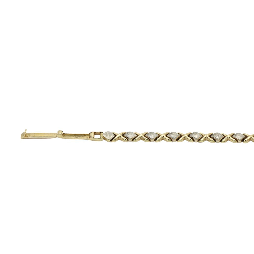 Ceas Aur Alb si Galben 14k Geneve Dama 13 mm