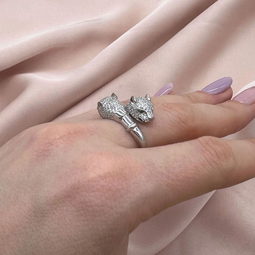 Inel Argint The Panther cu Pietre Zirconia