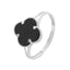 Inel Argint Floare Onix