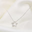 Lant Argint cu Stea Half Cut si Pietre Zirconia