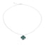Lant Argint Floare cu Malachit 1.5 cm