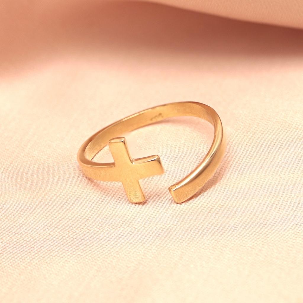 Inel Reglabil Aur 14k Cruce