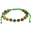 Bratara Snur cu Bile Aur 14k si Piatra Serpentin 6mm