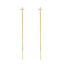 Cercei Aur 14k Fir Cruce cu Pietre Zirconia