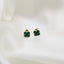 Cercei Aur 14k Floare cu Malachit 1cm