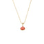 Lant Aur 14k cu Piatra Coral Rotunda