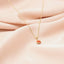 Lant Aur 14k cu Piatra Coral Rotunda