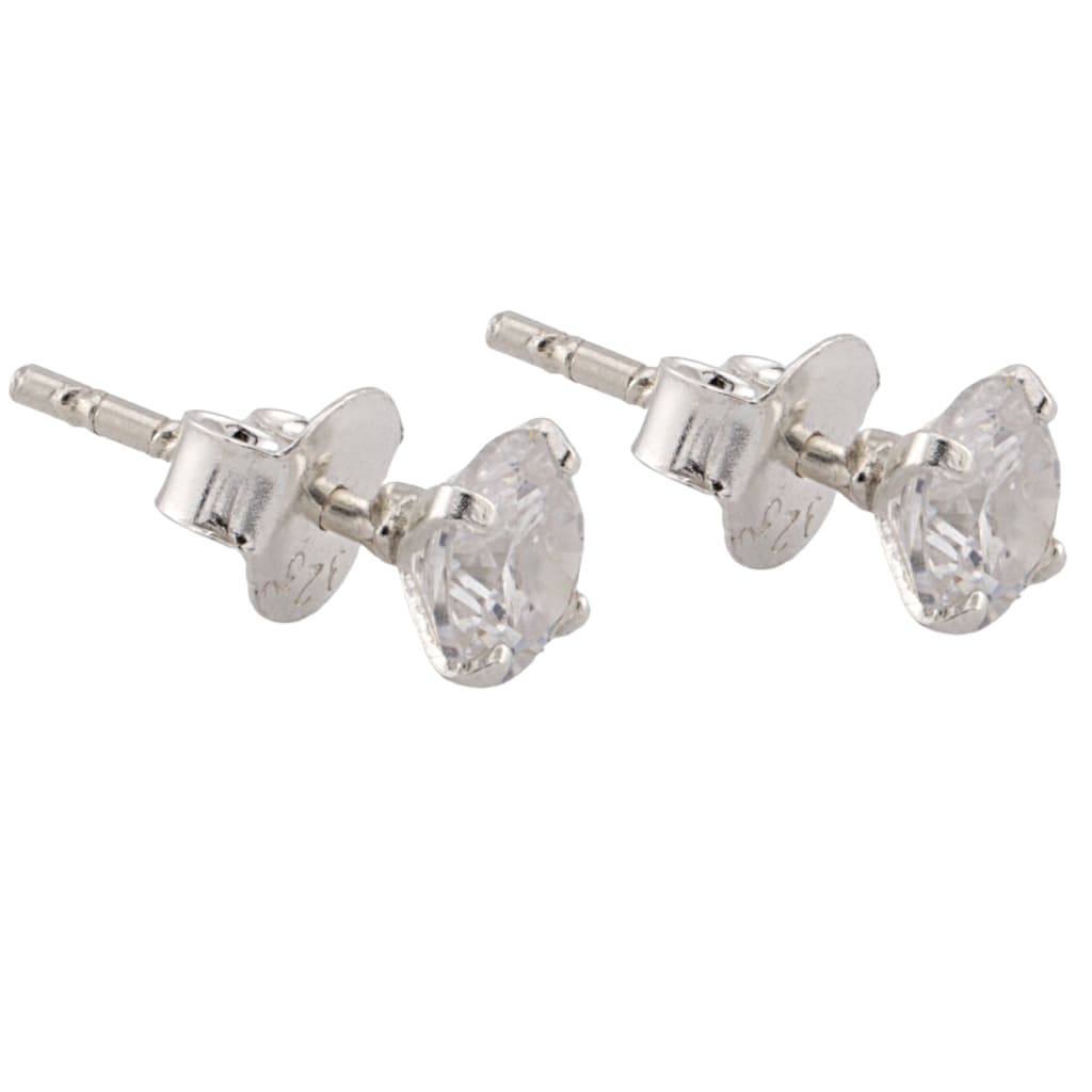 Cercei Argint cu Piatra Lunii Aprilie - Pure White