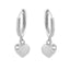 Cercei Argint Little Heart Hoops