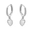 Cercei Argint Little Heart Hoops