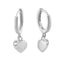 Cercei Argint Little Heart Hoops