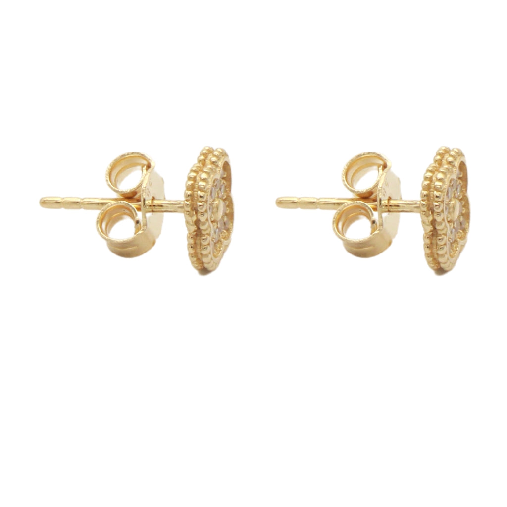 Cercei Aur 14k Floare cu Pietre Zirconia
