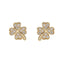 Cercei Aur 14k Trifoi Good Luck cu Pietre Zirconia