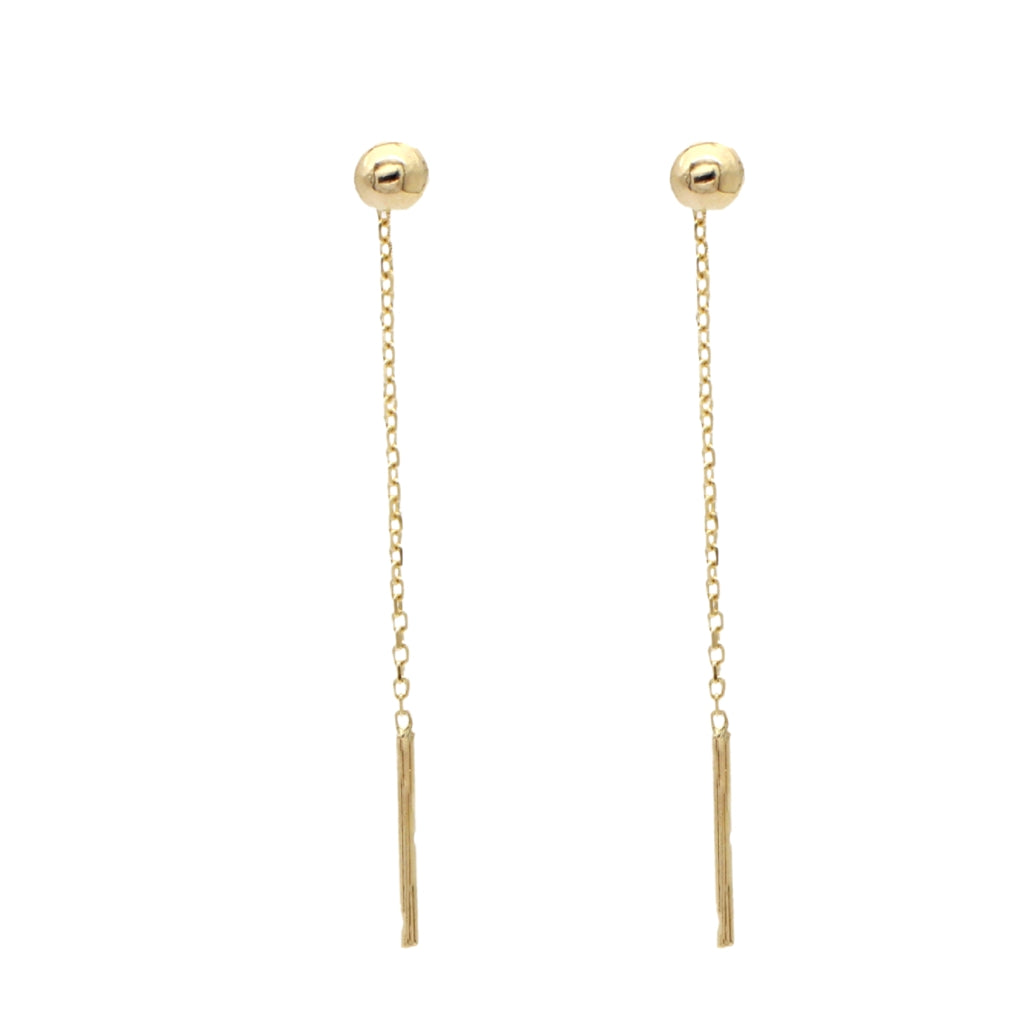 Cercei Fir Aur 14k Bila 4mm