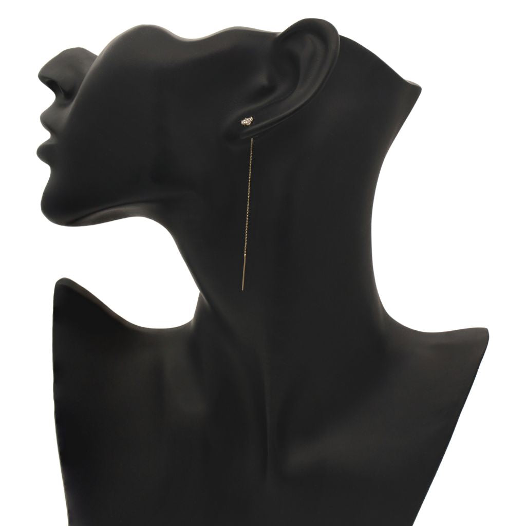 Cercei Fir Aur 14k Piatra Zirconia