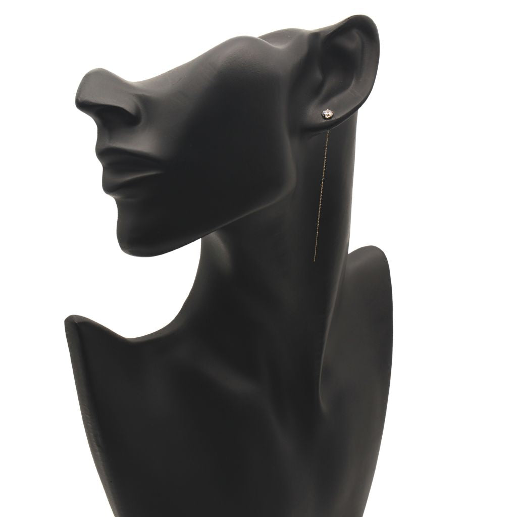 Cercei Fir Aur 14k Piatra Zirconia