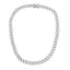 Lant Argint Cuban Link cu Pietre Zirconia