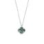 Lant Argint Floare cu Malachit 1 cm