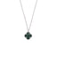 Lant Argint Floare cu Malachit 1 cm