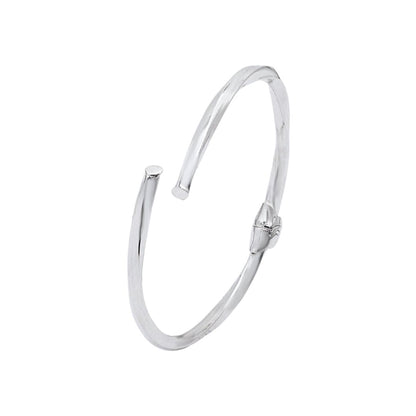 Bratara Argint Fixa Half Cut Bangle