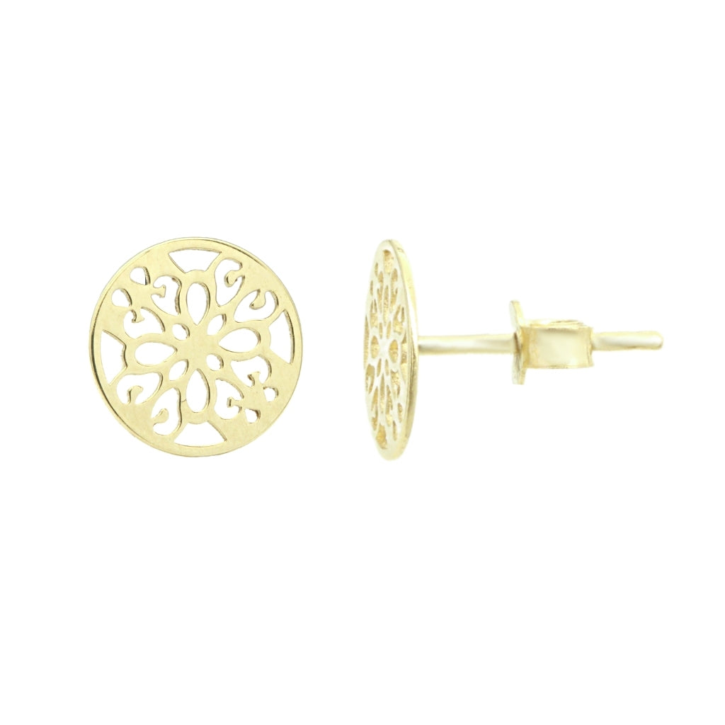 Cercei Aur 14k Model Floral Abstract