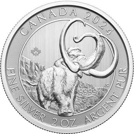 Moneda Argint: 2 oz Ice Age Woolly Mammoth 2024