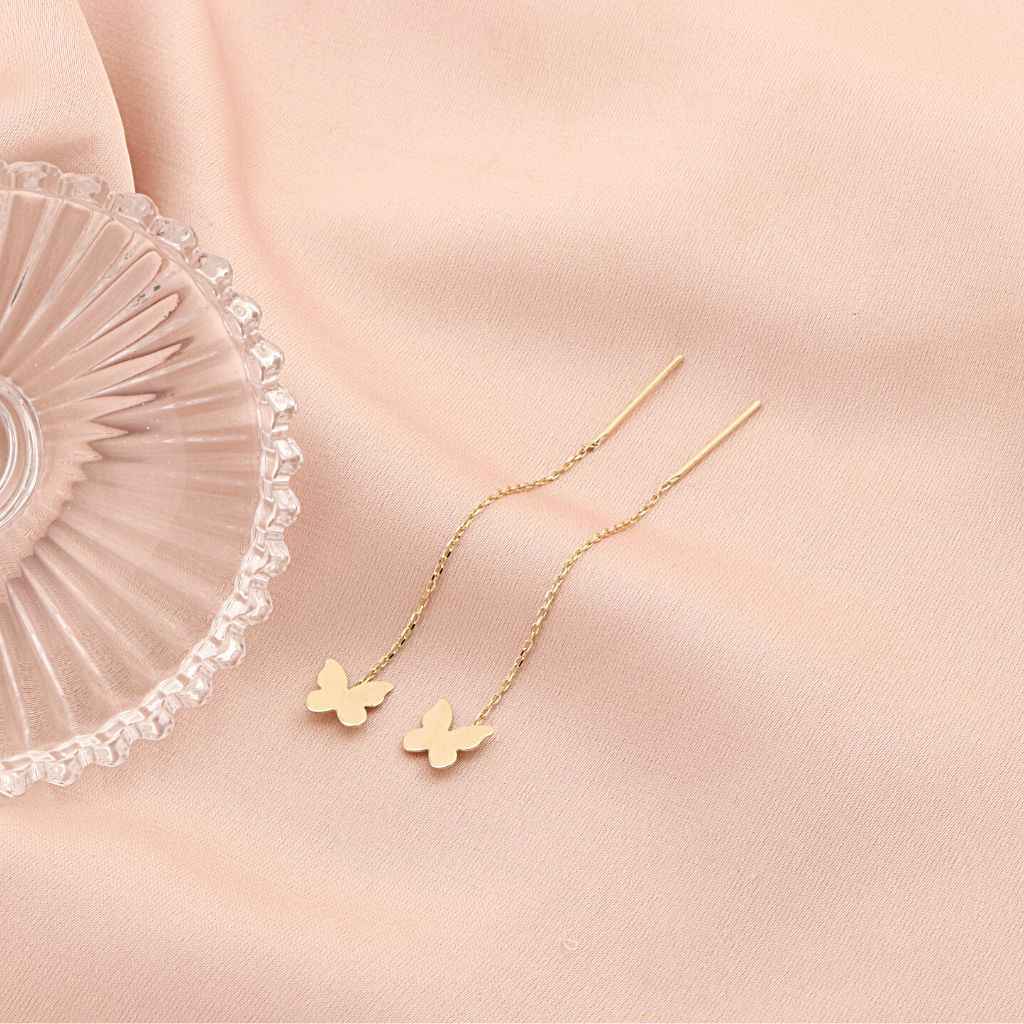 Cercei Fir Aur 14k Butterfly