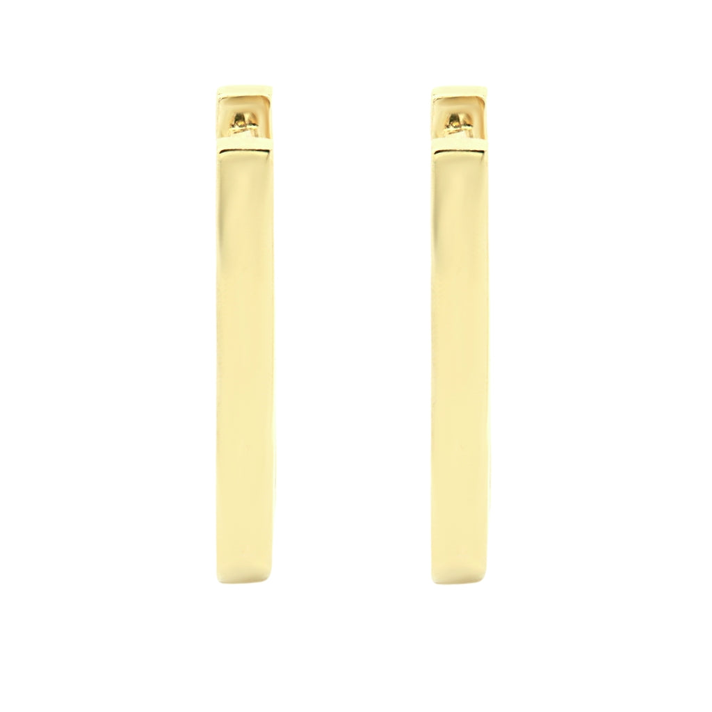 Cercei Aur Galben 14k Oval Huggie Hoops 1.6cm