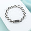 Bratara Argint Cuban Link cu Pietre Negre - SORELLY