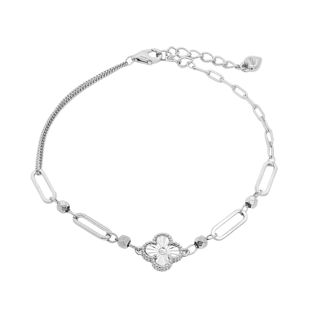 Bratara Argint Flower Chain