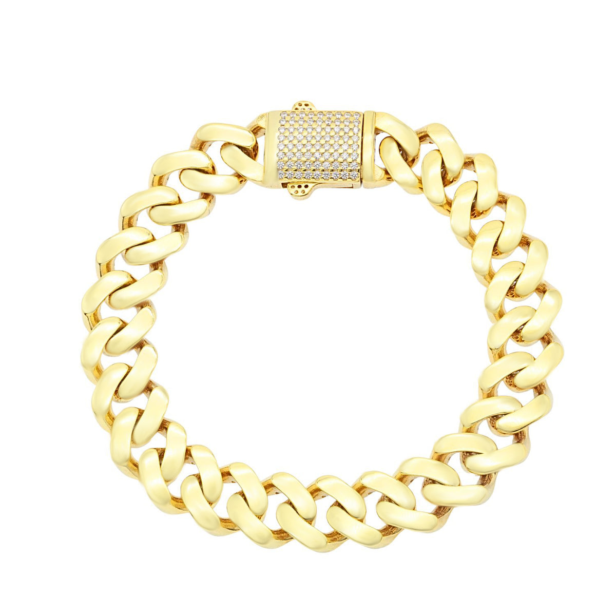 Bratara Argint Placata cu Aur 18k Cuban Link 12mm