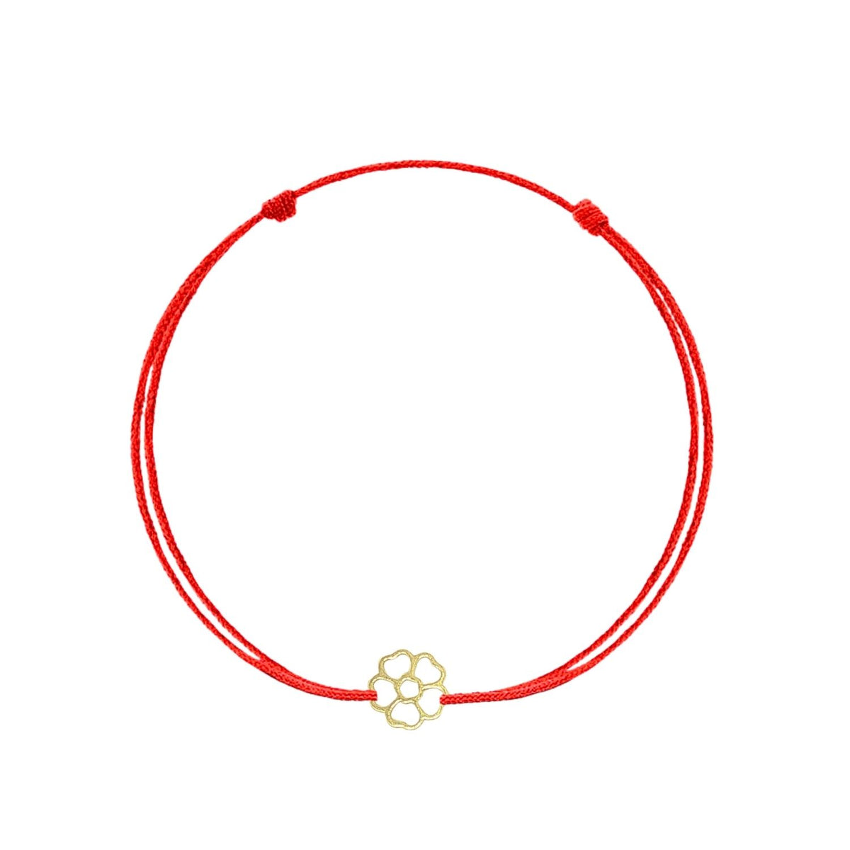 Bratara Argint Placata cu Aur 14k Snur Floare