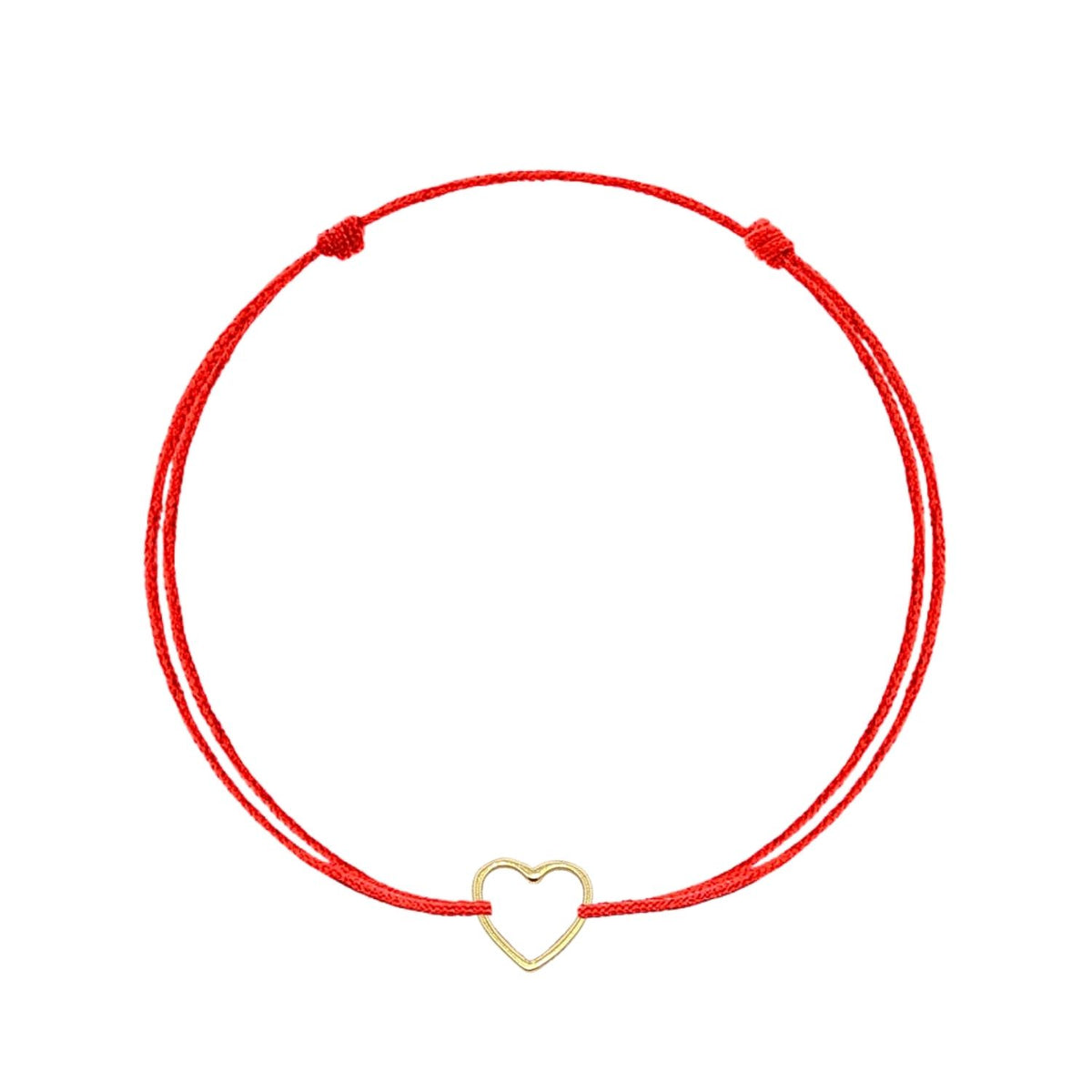 Bratara Argint Placata cu Aur 14k Snur Inima