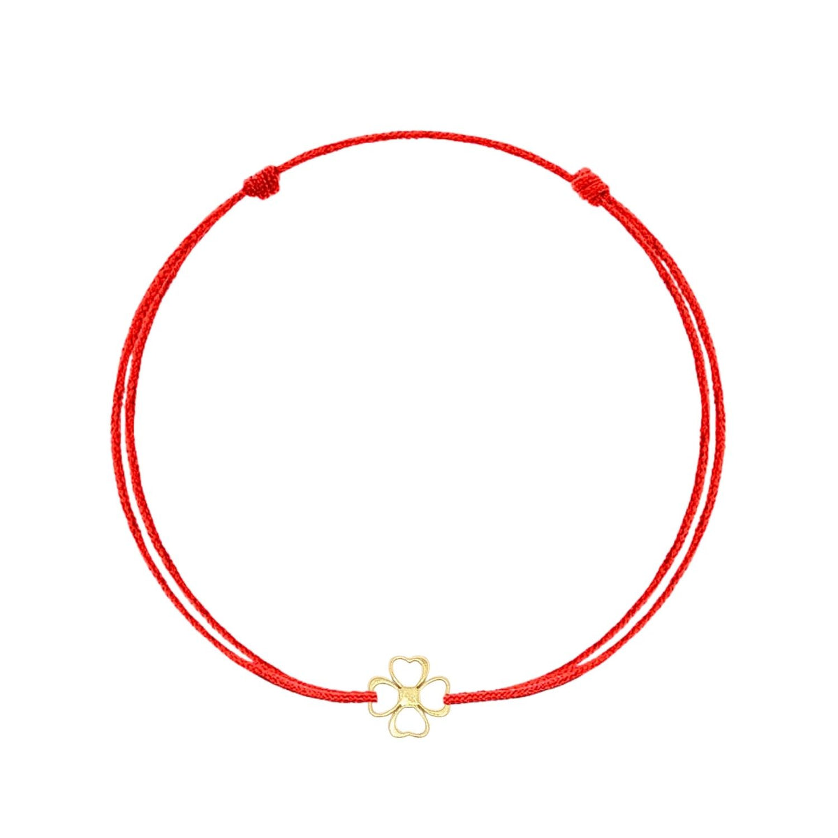 Bratara Argint Placata cu Aur 14k Snur Trifoi