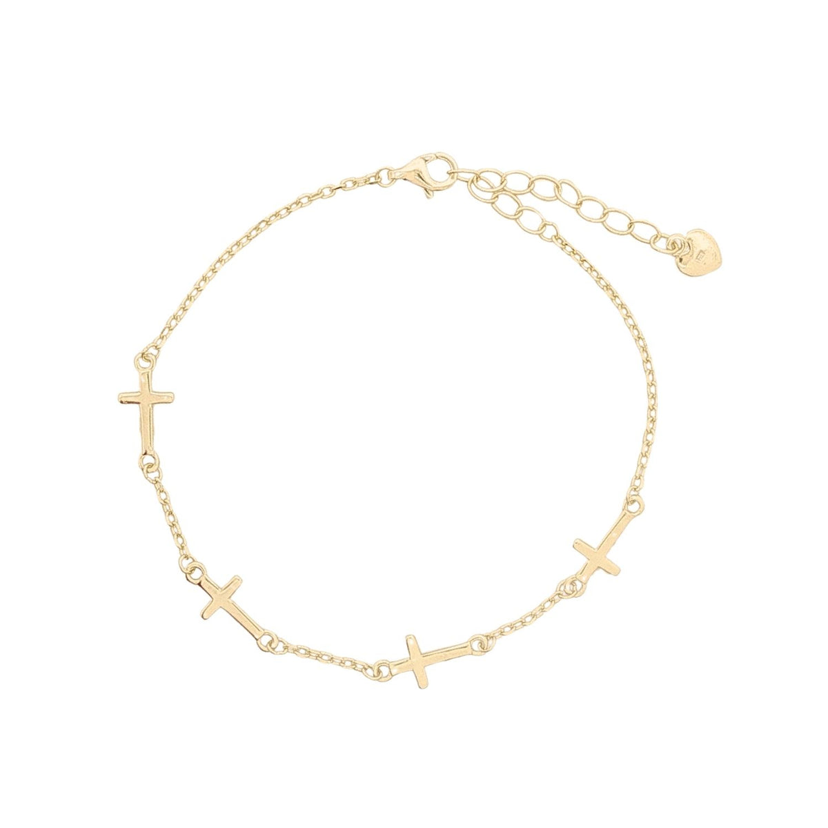 Bratara Argint Placata cu Aur 14k Cruce