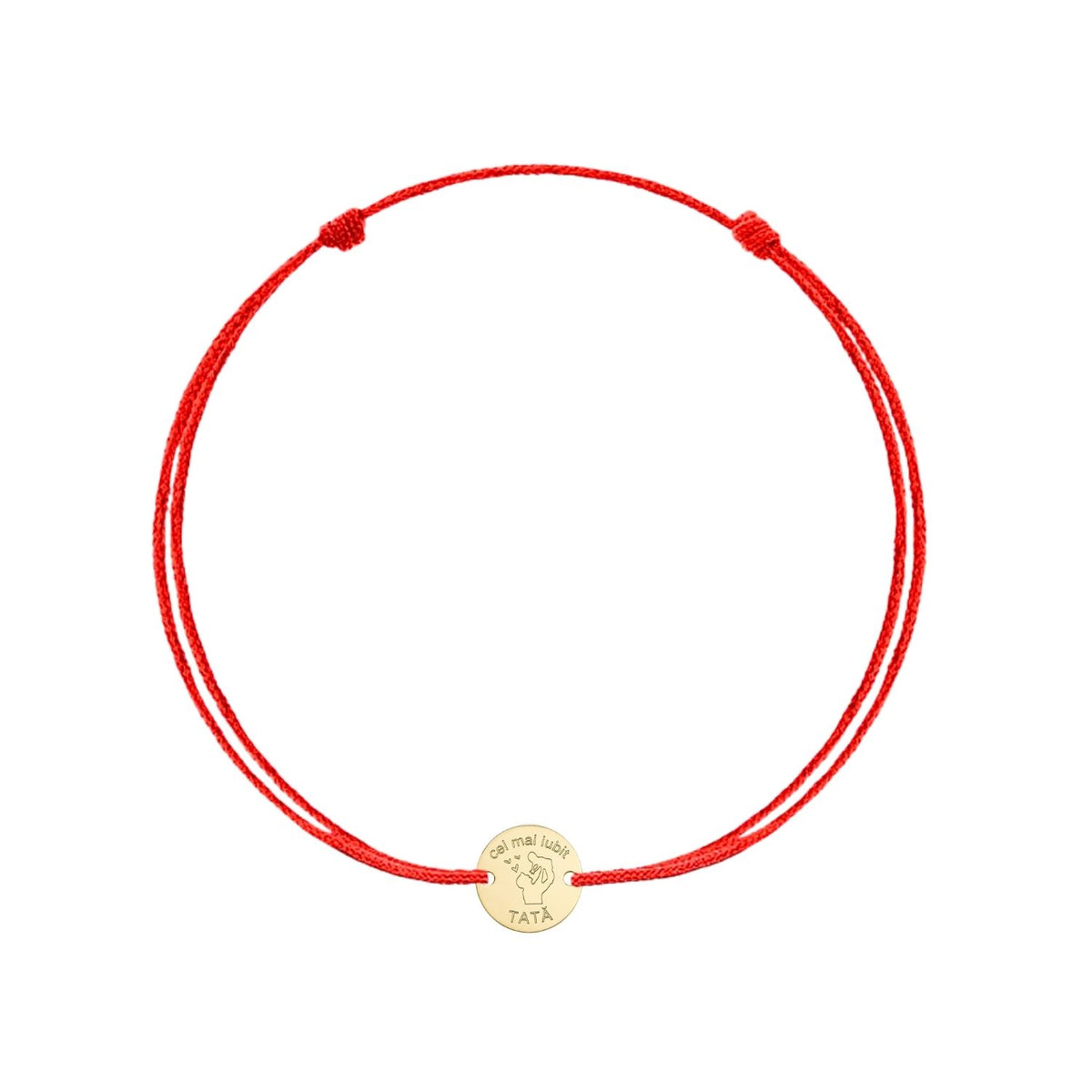 Bratara Argint Placata cu Aur 14k Snur Cel Mai Iubit Tata