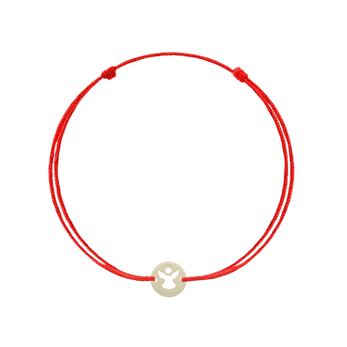 Bratara Argint Placata cu Aur 14k Snur Banut cu Ingeras