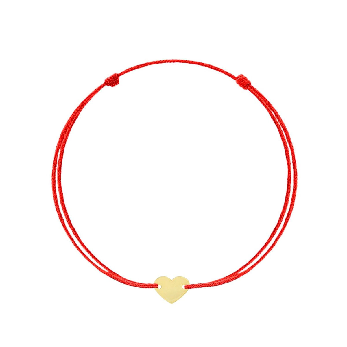 Bratara Argint Placata cu Aur 14k Snur Inima