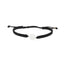 Bratara Argint Snur Negru si Floare