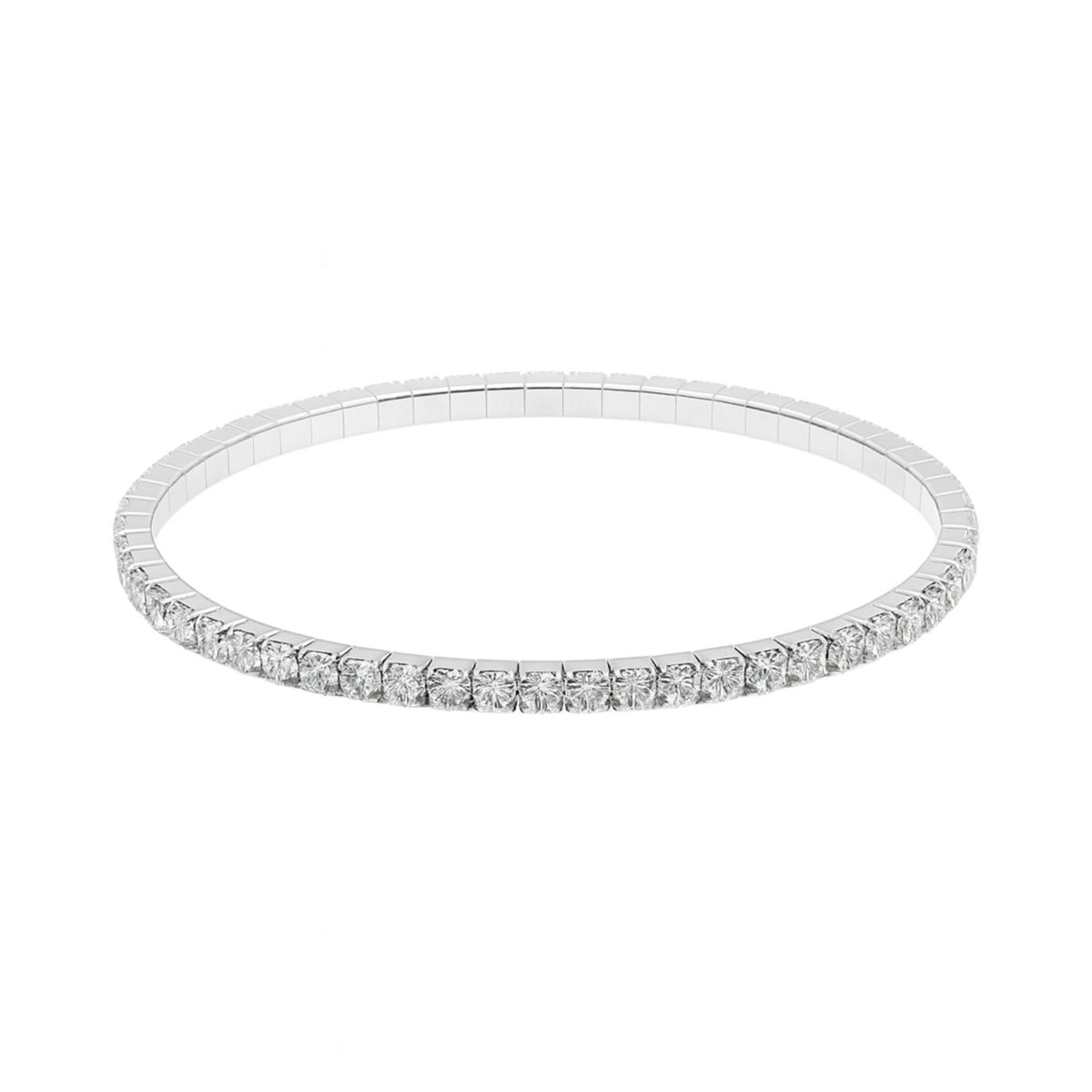 Bratara Argint White Tennis Elastica