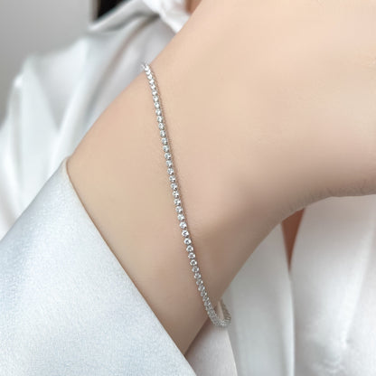 Bratara Aur 14k Alb Tennis 1 mm - SORELLY