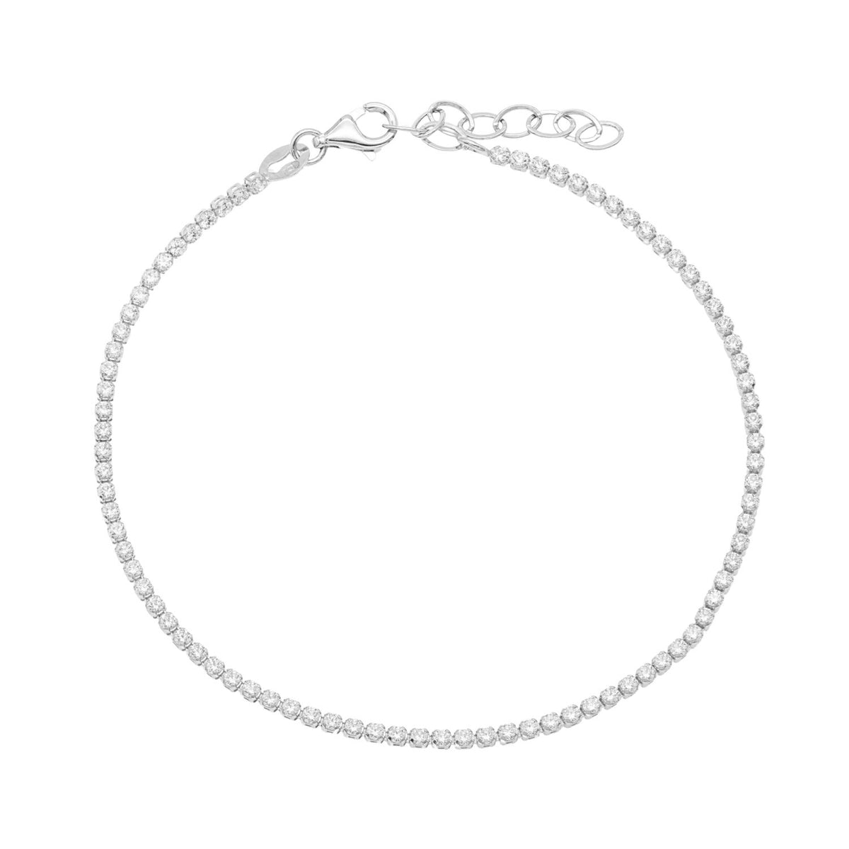 Bratara Aur 14k Alb Tennis cu Pietre CZ Albe